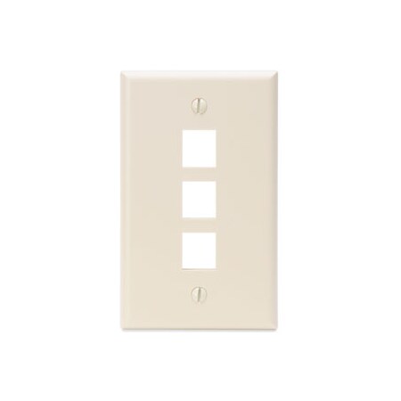 Leviton Wallplates Wp 3Port Sg La 41080-3TP