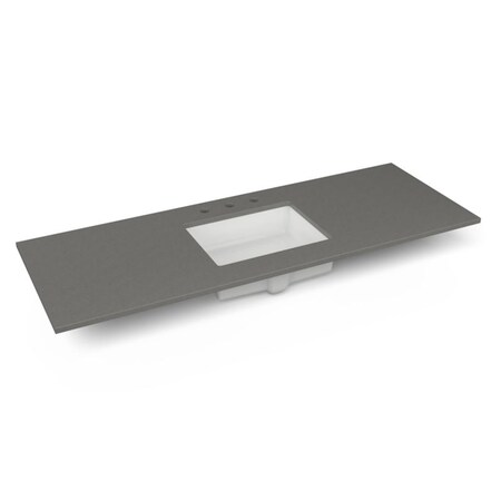 Robern Vf Top, Three-Hole Stone Gray, 61"X22" TF61UCO91-8
