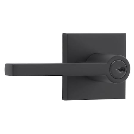 Baldwin Reserve Satin Black Door Levers ENSQUCSR190