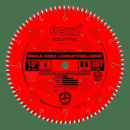 Freud CircularSawBlade, Carbide, Dia:10" LU98R010