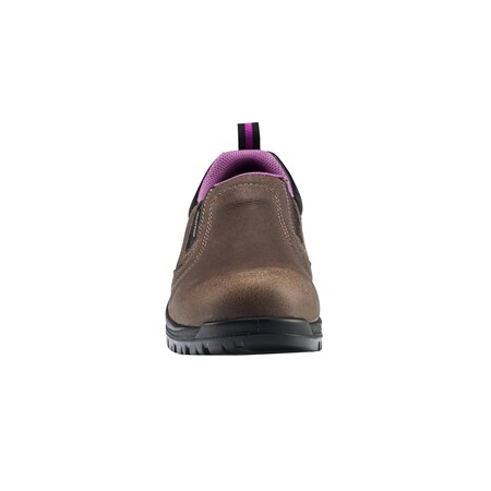 Avenger Safety Footwear Women's Composite Toe Slip-On Work Boot, Brown, 9.5, Wide, A7165 A7165-9.5W