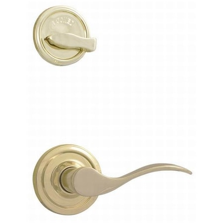 Weslock LH Bordeau Interior SGL CYL Handleset Trim Bright Brass L2100--U3SL20