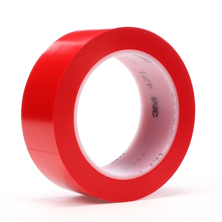 3M Vinyl Tape, Red, 3"x36 yd, 5.2 mil, PK12 471 181