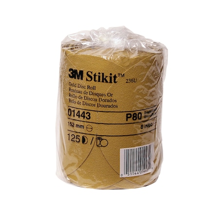 3M Disc Roll, 6", Gold 1443