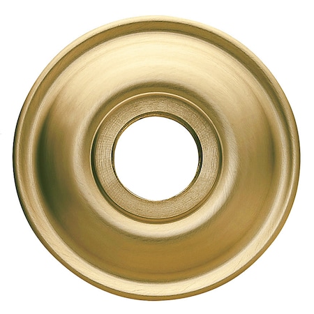 Baldwin Passage Pair Rosettes Satin Brass with Brown 5017.060