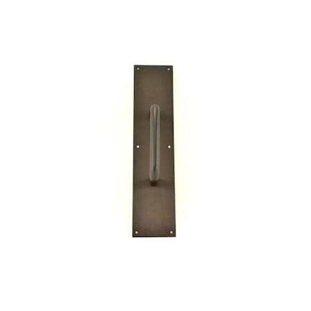 Trimco Square Corner Pull Plate 8" 1195 Pull Dark Bronze Powder Coat 4"x16" 1018-3.613