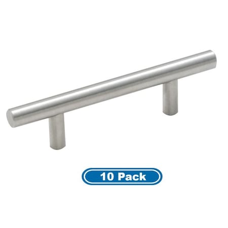 Amerock Carbon Steel Bar Pulls Cabinet Pulls Sterling Nickel BP19010CSG9-10PACK