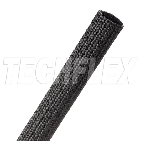 Techflex Braided Cable Sleeve, 5/8 in Inside Dia., 50 ft, Nylon, Black DBN0.63BK