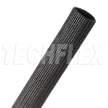 Techflex Braided Cable Sleeve, 3/4 in Inside Dia., 50 ft, Nylon, Black DBN0.75BK