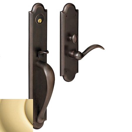 Baldwin Single Cylinder Handlesets Unlacquered Brass M514.031.LENT