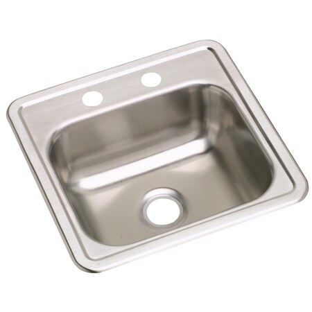 Elkay SS 15 x 15 x 5.2 Single Bowl Top Mt Sink K115151