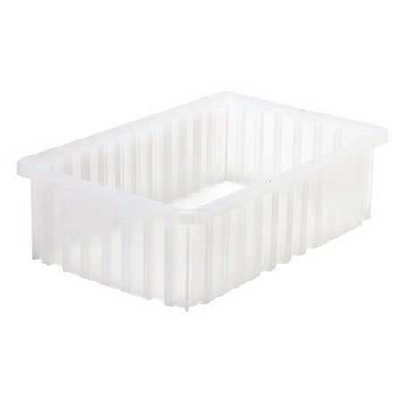 Quantum Storage Systems Divider Box, 16 1/2 in L, 10 7/8 in W, 5 in H, Clear, Polypropylene DG92050CL