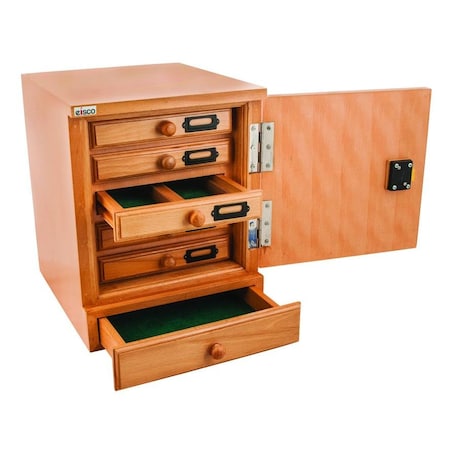 Eisco Scientific Premium Wooden Slide Cabinet, 10 Drawer - 1000 slide Capacity BI0123B