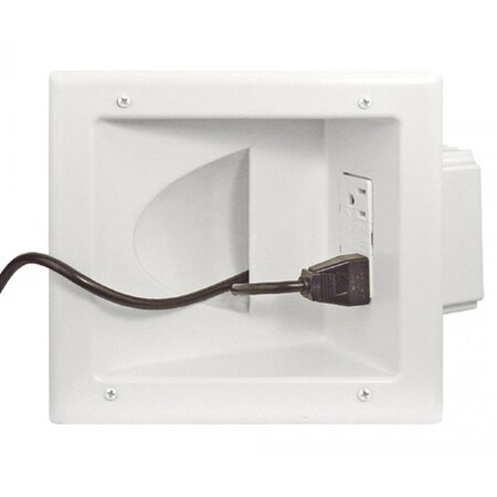 Southwire Recessed Low Voltage Wall Plate W/ Duplex Surge Suppressor DPBOSGFI