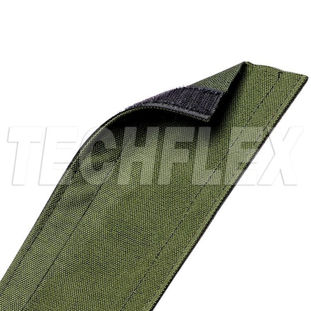 Techflex Braided Cable Wrap, 25 ft, Nylon, Green DRN5.00GN