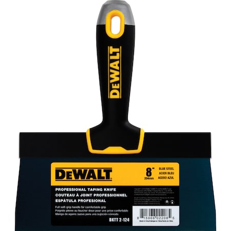 Dewalt Taping Knife, BS, Soft Grip, 8 DXTT-2-124
