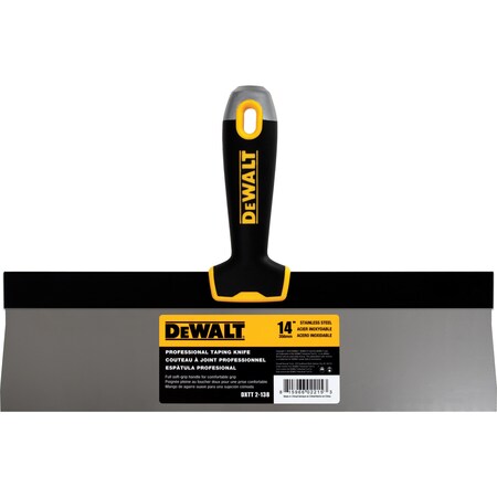 Dewalt Taping Knife, SS, Soft Grip, 14" DXTT-2-138
