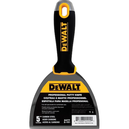 Dewalt Putty Knife, CS, Soft Grip Handle, 5" DXTT-2-151