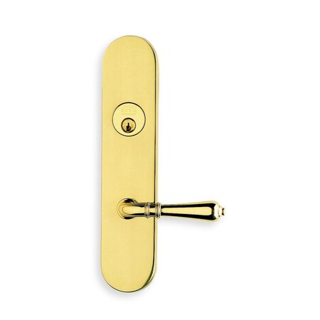 Omnia LH 752 Lever 3000 Plate Storeroom 234BS Mortise Lock Bright Brass 3752EW00L1