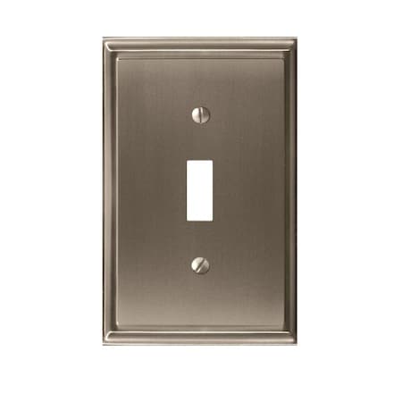 Amerock 1 Toggle Wall Plates, Number of Gangs: 1 Zinc, Satin Nickel Finish BP36514G10