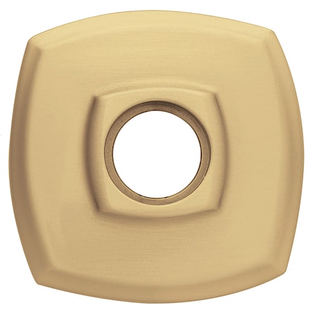 Baldwin Passage Pair Rosettes Satin Brass with Brown 5058.060