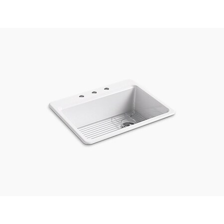 Kohler Riverby 27" X 22" X 9-5/8" Top-Mount Si 8668-3A1-0
