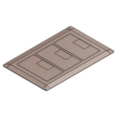 Carlon Box Cover, Floor Box Type, 3 Gang, Non-Metallic E9763C