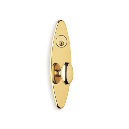 Omnia RH 860 Knob 26000 Plate Storeroom 234BS Mortise Lock Bright Brass 26860EW00R1