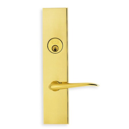 Omnia LH Panic Proof ENT 212BS Mort Stnls 42 LVR 12000 Plate Bright Brass 12042F0025L1