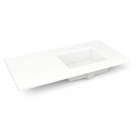 Robern Vf Top W/O.F., 1 Hole White Zeus, 43"x22" TF43URO93-1
