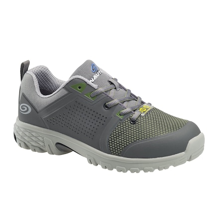 Nautilus Safety Footwear Men's Aluminum Toe Athletic Shoe, Grey, Green, 15, Medium, N1311 N1311-15M