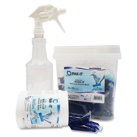 Pakit Waterless Vehicle Wash, 100 Qty Tub PAK5555100-4