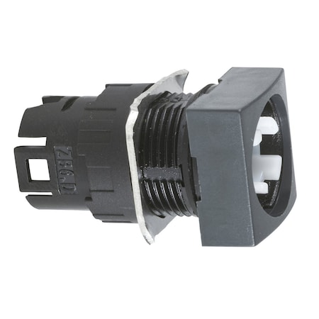 Schneider Electric Head for selector switch, Harmony XB6, illuminated square 16mm 2 positions 90degrees, stay put ZB6CD08