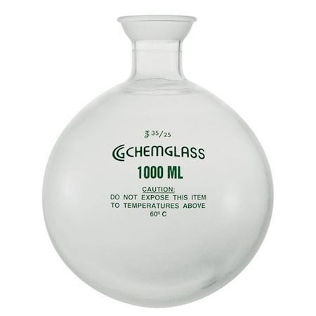 Chemglass Round Bottom Flask, 1000mL CG-1508-P-35