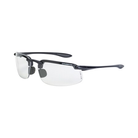 Crossfire Safety Glasses, Wraparound Clear Polycarbonate Lens, Scratch-Resistant 2164
