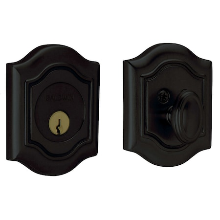 Baldwin Estate Satin Black Deadbolts 8237.190
