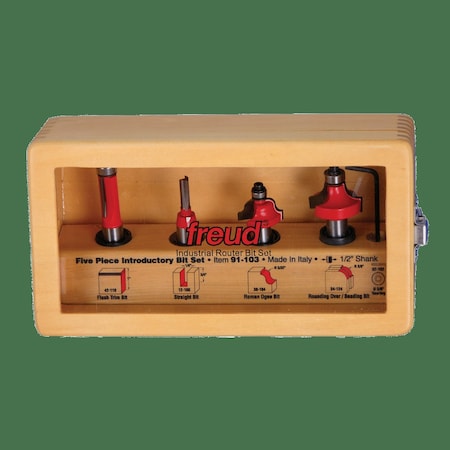 Freud Piece Introductory Set (1/2" Shank), 5 91-103