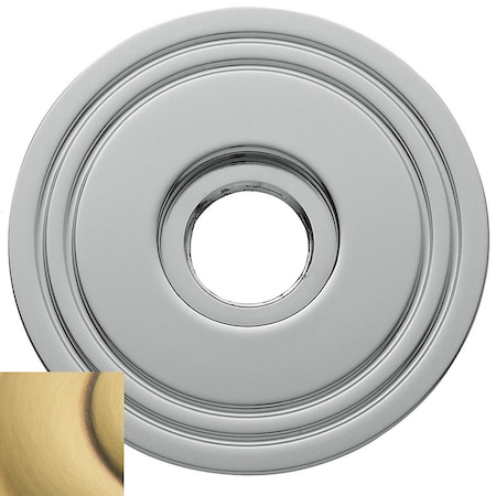 Baldwin Passage Pair Rosettes Satin Brass with Brown 5047.060