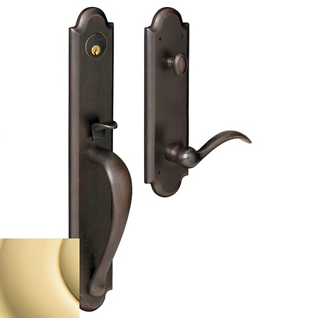 Baldwin Entry Handlesets Unlacquered Brass 6402.031.LENT