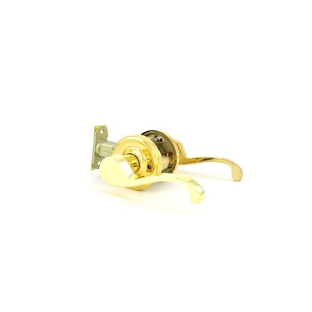 Weslock Right Hand Calais Priv Lock ADJ Latch and Full Lip Strike Bright Brass R0610K3K3SL20