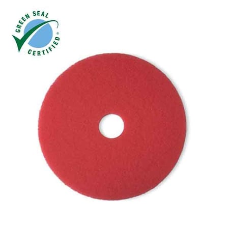 Scotch-Brite Red Buffer Pad 5100, 10 in, PK5 5100