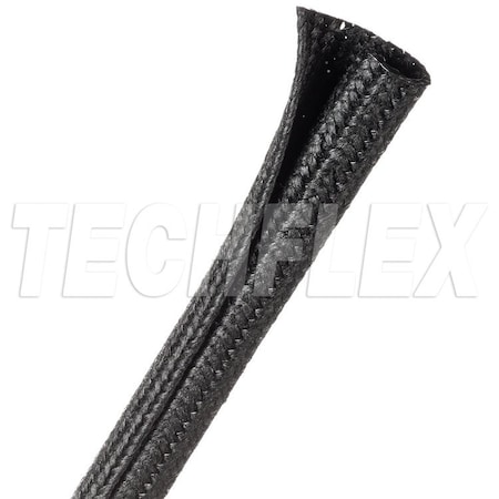 Techflex Cable Sleeve, 3/8 in Inside Dia., Nylon, Black F6H0.38BK