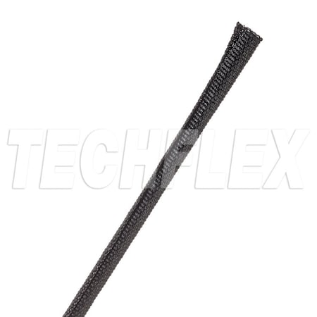 Techflex Braided Cable Wrap, 1/8 in Inside Dia., Fiberglass, Black F6W0.13BK