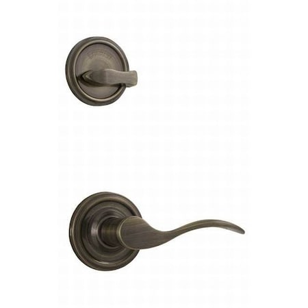 Weslock LH Bordeau Interior SGL CYL Handleset Trim Antique Brass L2100--UASL20