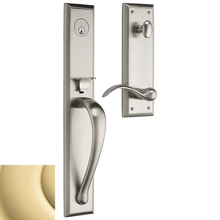 Baldwin Entry Handlesets Unlacquered Brass 6403.031.LENT