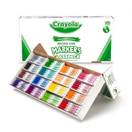 Crayola Assorted Broadline Classpack Markers, 256 PK 588201