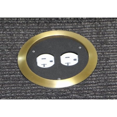 Southwire Carpet Flange, Brass, Round Box Type FBCF-BR