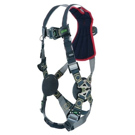 Honeywell Miller Revolution(R) Arc-Flash Rated Full Body Harness, L/XL, 400 lb., Quick-Connect Chest/ RKNARFD-QC-BDP/UBK