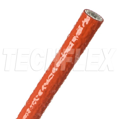 Techflex Braided Cable Sleeve, 1/2 in Inside Dia., 50 ft, Fiberglass, Red FIA0.50RD
