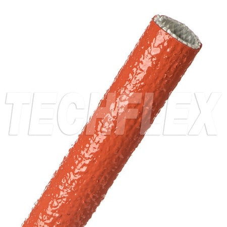 Techflex Braided Cable Sleeve, 7/8 in Inside Dia., 25 ft, Fiberglass, Red FIA0.88RD